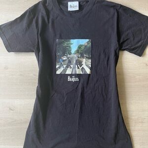 The Beatles Black Tee with Colorful Graphic